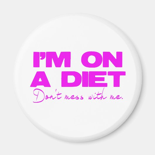 Dieet roze knoeit niet met me magneet (Voorkant)