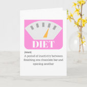 Dieet Verjaardag Kaart (Gele Bloem)