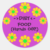 Dieet Voedsel Stickers (Voorkant)