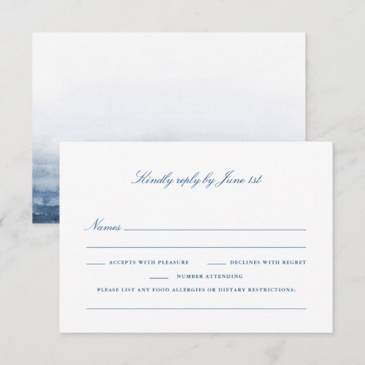 Dieetbeperkingen RSVP-kaart - Deer Isle Maine RSVP Kaartje (Voorkant / Achterkant)