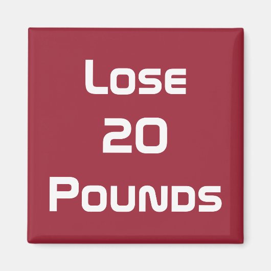 Dieetgezondheid en fitnessdoelen magneet (Voorkant)