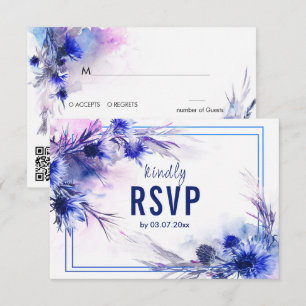 Dieetkeuze met QR-code Cornflower Reverie  RSVP Kaartje