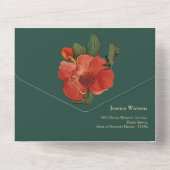 🌹Dieetkeuze Roos Romance: Art Nouveau All In One Uitnodiging (Achterkant)