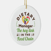 Dieetmanager de belangrijkste schakel in de voedse keramisch ornament (Rechts)