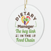 Dieetmanager de belangrijkste schakel in de voedse keramisch ornament (Links)