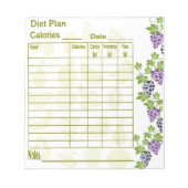 Dieetplan Tracker Notitieblok (Voorkant)