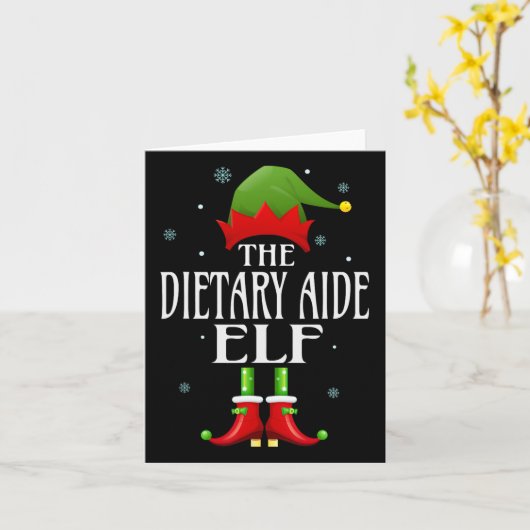 Dieetvoeding: Elf Xmas Funny Family Matching Chris Kaart (Gele Bloem)