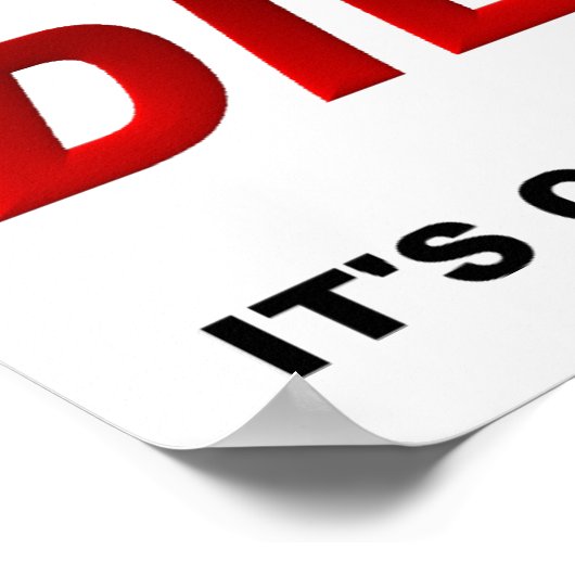 Diëetvoorwaarde Funny Poster (Hoek)