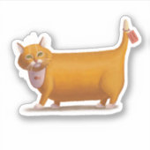 Dieetvrije kat sticker (Voorkant)