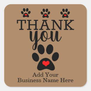 dief Dog Paw Custom Dank u Stickers