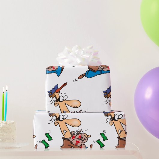 Dief Geld Stelen Cadeaupapier