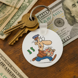 Dief Geld Stelen Sleutelhanger