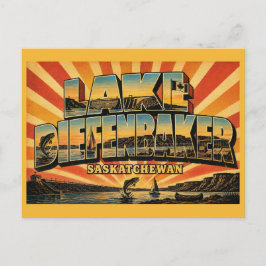 Diefenbaker-meer Saskatchewan Reservoir Briefkaart