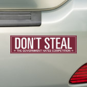 Diefstal is fout bumpersticker (Op auto)