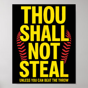 Diefstal is Verboden, Softbal Speler Poster