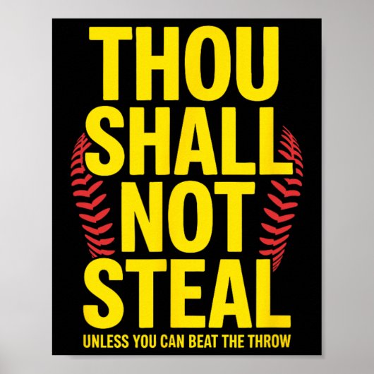 Diefstal is Verboden, Softbal Speler Poster (Voorkant)