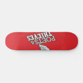 Dieften en dieven "De naam" Rood Persoonlijk Skateboard (Horizontaal)