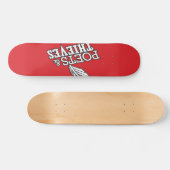 Dieften en dieven "De naam" Rood Persoonlijk Skateboard (Horizontaal)