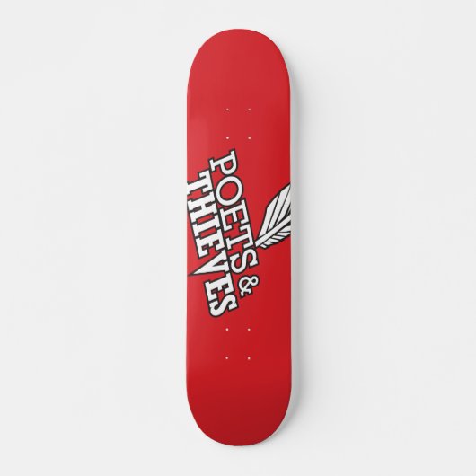 Dieften en dieven "De naam" Rood Persoonlijk Skateboard (Voorkant)