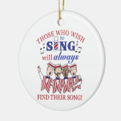 Diegenen die willen zingen - (mannen) keramisch ornament (Links)