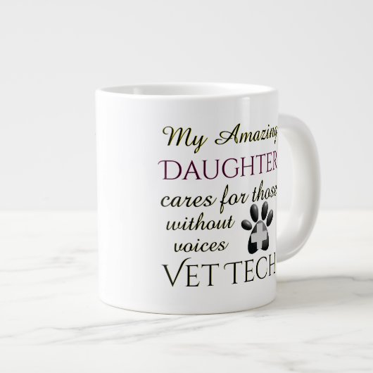 Diegenen zonder Voices Daughter Vet Tech Grote Koffiekop (Voorkant rechts)