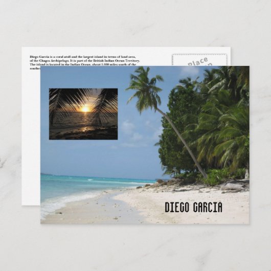 Diego Garcia Briefkaart (Voorkant / Achterkant)