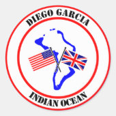 Diego Garcia IndiOcean Ronde Sticker (Voorkant)