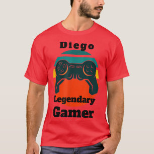Diego Legendary Gamer Video Game Player Controller T-shirt