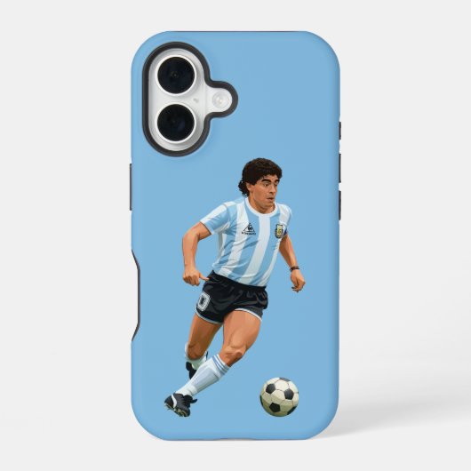Diego Maradona - Argentinië iPhone 16 Hoesje (Achterkant)