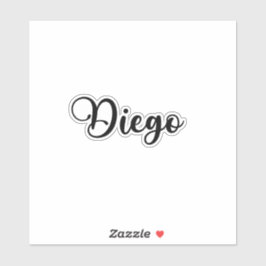 Diego Naam - Handgeschreven kalligrafie Sticker
