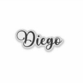 Diego Naam - Handgeschreven kalligrafie Sticker (Voorkant)