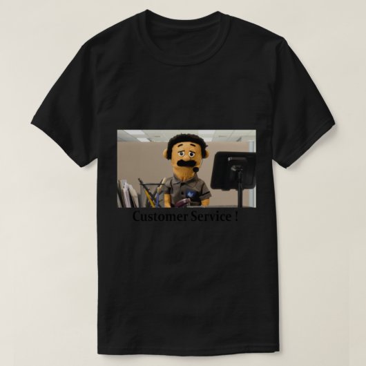 Diego Puppet, klantenservice! Baseball ¾ Sleeve T-shirt (Design voorkant)