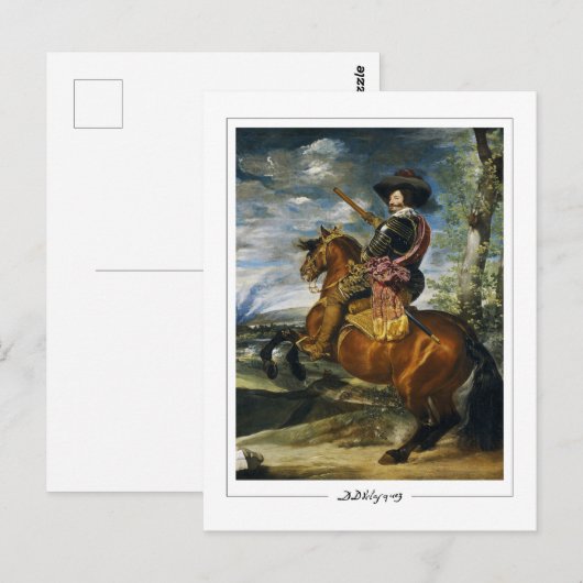 Diego Velázquez #52 - Kunstmatig Briefkaart (Voorkant / Achterkant)