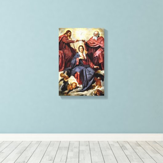 Diego Velazquez - De kroning van Maria Canvas Afdruk (Insitu (Houten vloer))