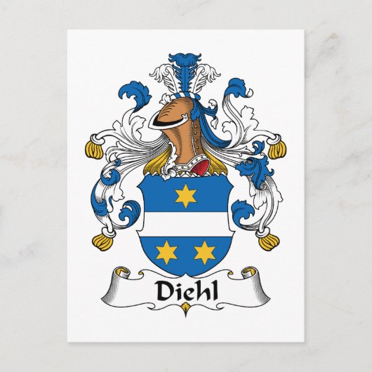 Diehl Family Crest Briefkaart (Voorkant)