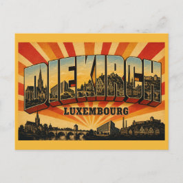 Diekirch Luxemburg Kerk Briefkaart