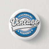 Diekirch luxemburg retro logo ronde button 3,2 cm (Voorkant)
