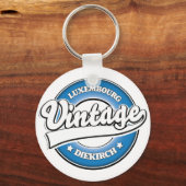 Diekirch luxemburg retro logo  sleutelhanger (Voorkant)