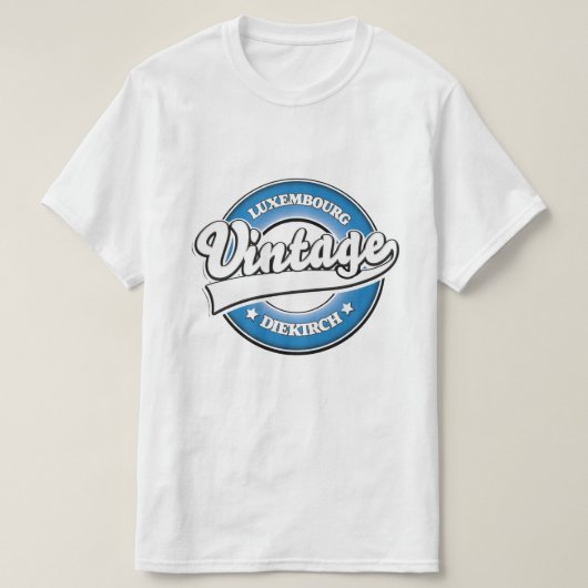 Diekirch Luxemburg retro logo  T-shirt (Design voorkant)