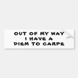 Diem naar Carpe Bumpersticker