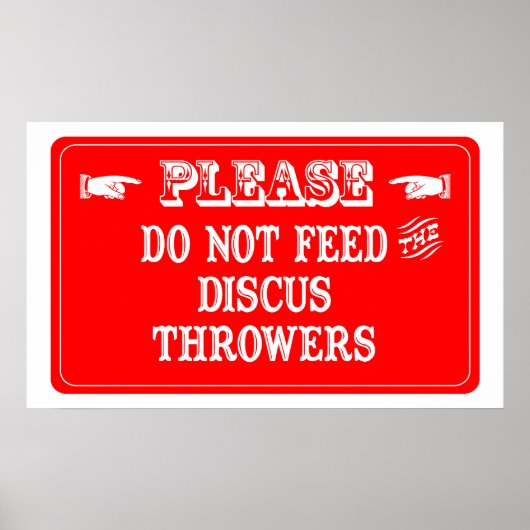 Dien de Discus Throwers niet Poster (Voorkant)
