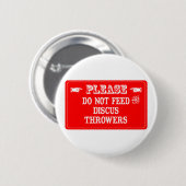 Dien de Discus Throwers niet Ronde Button 5,7 Cm (Voorkant /achterkant)