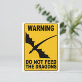 Dien de Dragons niet aan Briefkaart (Staand voorkant)