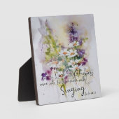 Dien de Heer met blijdschap bloem Fotoplaat (Voorkant)