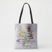 Dien de Heer met blijdschap bloem Tote Bag (Voorkant)