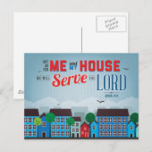 Dien de Heer Mousepad - Jozua 24:15 Bijbelvers Briefkaart (Voorkant / Achterkant)