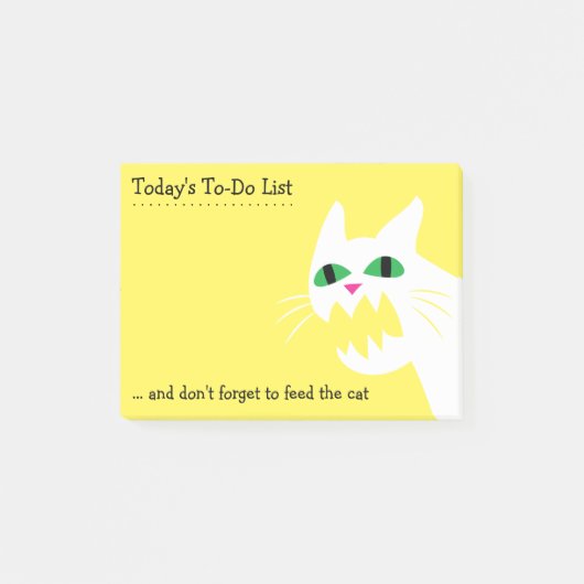 Dien de kattenbrok aan om te doen of honing doet e post-it® notes (Voorkant)