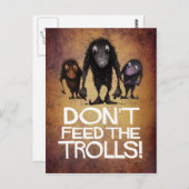 Dien de Trolls niet aan! - Funny Monster Troll Art Briefkaart (Voorkant / Achterkant)