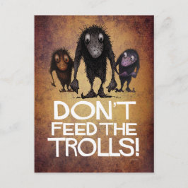 Dien de Trolls niet aan! - Funny Monster Troll Art Briefkaart