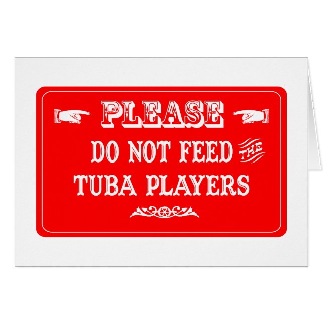 Dien de Tuba-spelers niet aan (Voorkant Horizontaal)